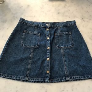 Urban Outfitters BDG Denim Buttoned Jean Skirt